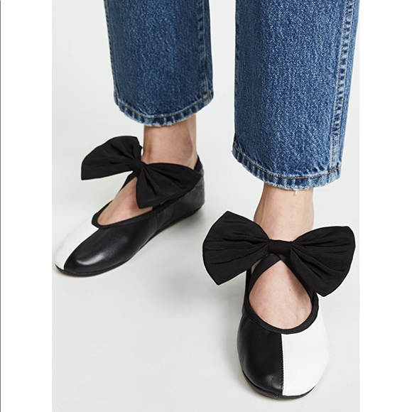 Repetto Shoes - Repetto x Sia Sophia Bow Ballet Flats in Black